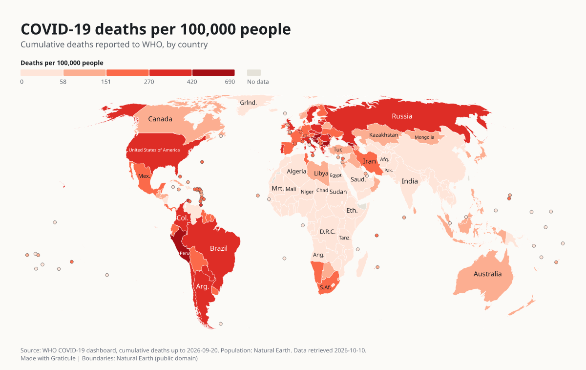 COVID-19 deaths per 100,000 people