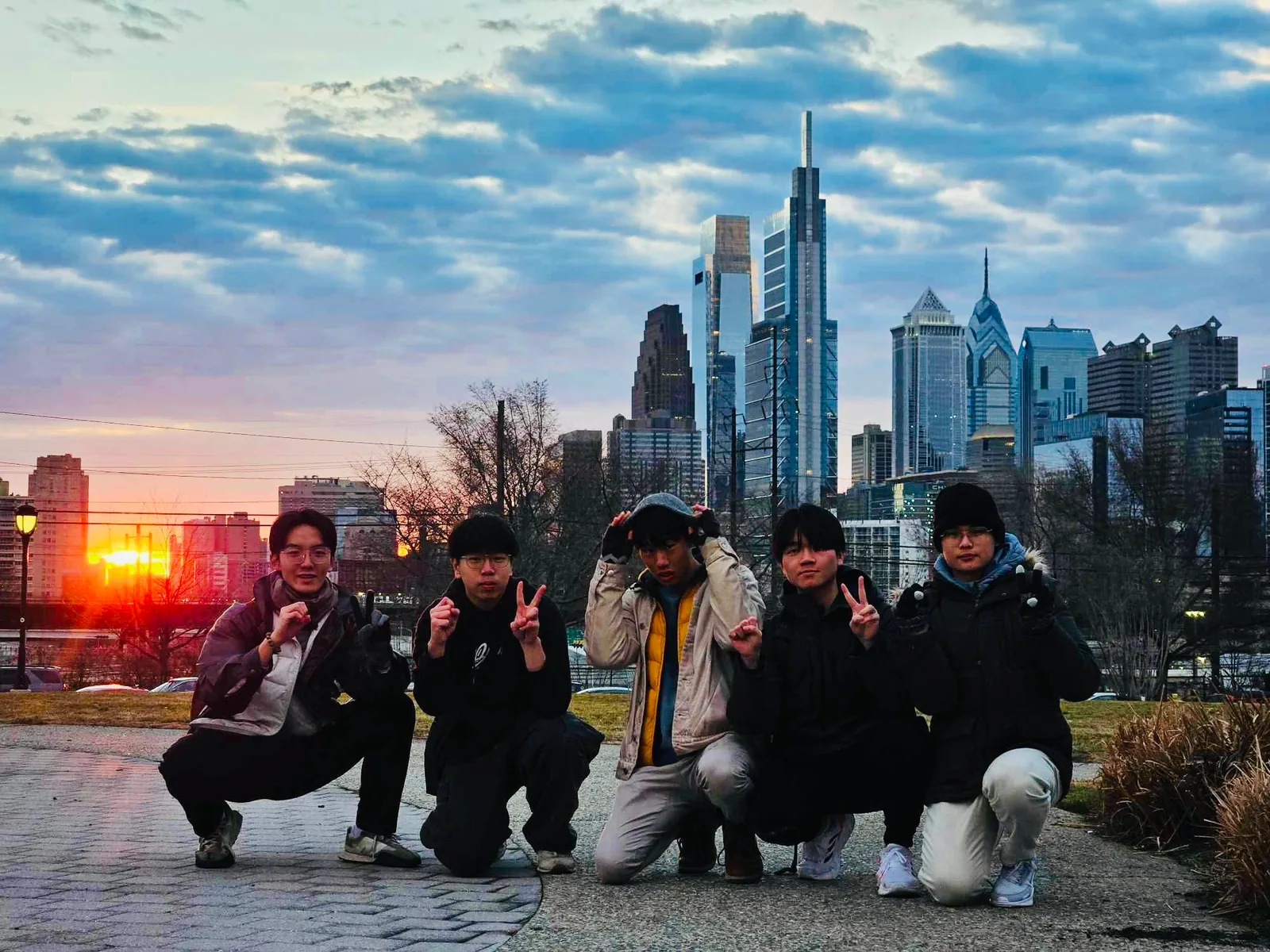Philadelphia at sunset, after the workshop